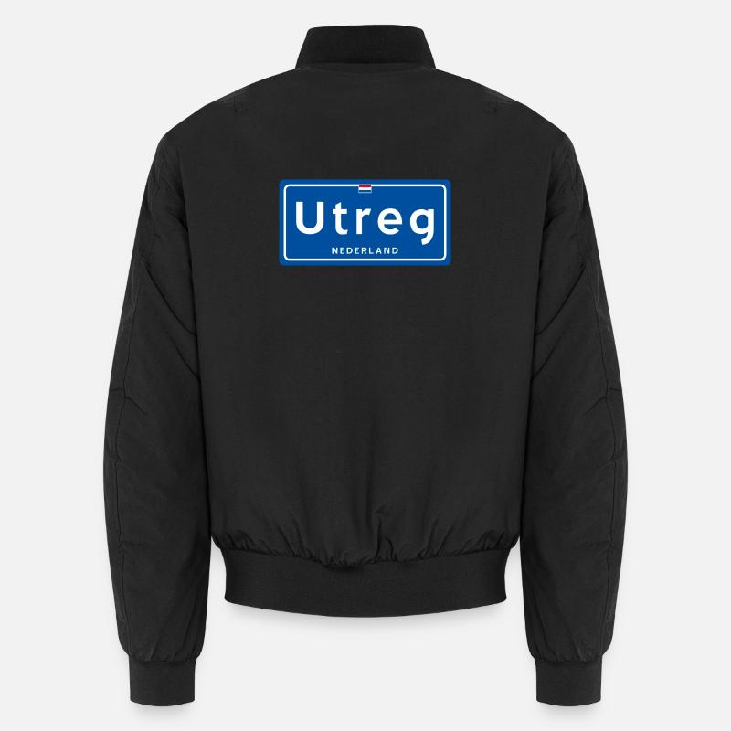 Utreg (Utrecht) signe de nom de lieu - Bomber unisexe - noir