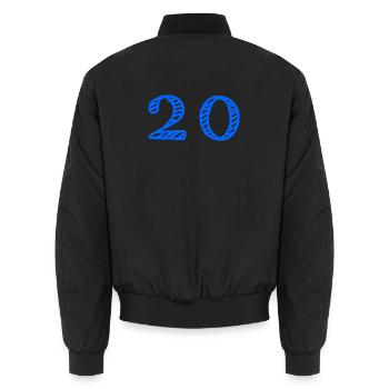 20. 20 ANS. 20e ANNIVERSAIRE. ANNIVERSAIRE 20 ANS. - Bomber unisexe - noir - Dos - AI Model Male 185 light (185cm)