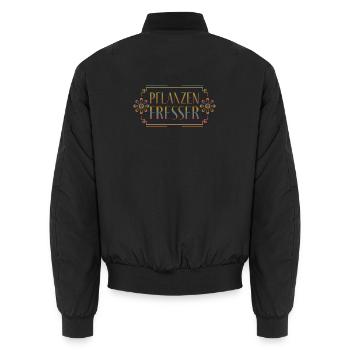 Pflanzenfresser - Unisex Bomberjacke - Schwarz - Hinten - AI Model Male 185 light (185cm)