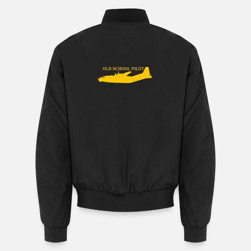 old school pilot An-12 - Unisex Bomber Jacket - black