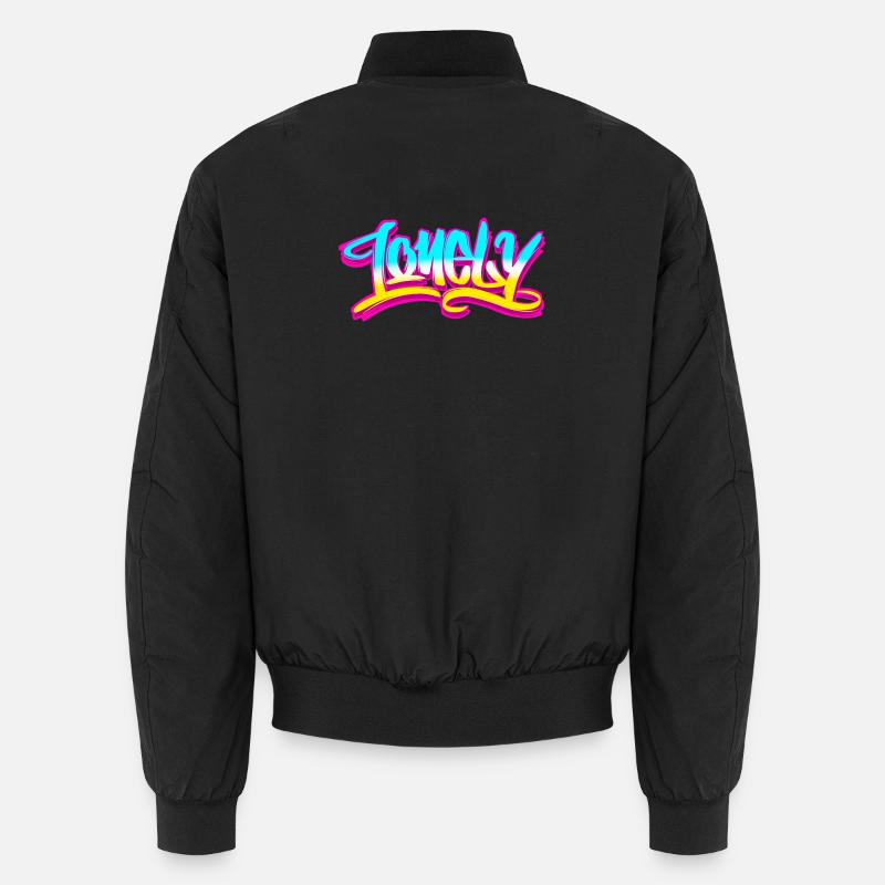 Lonely Sad Aesthetic Graffiti Lettering Handstyl Unisex Bomberjacke
