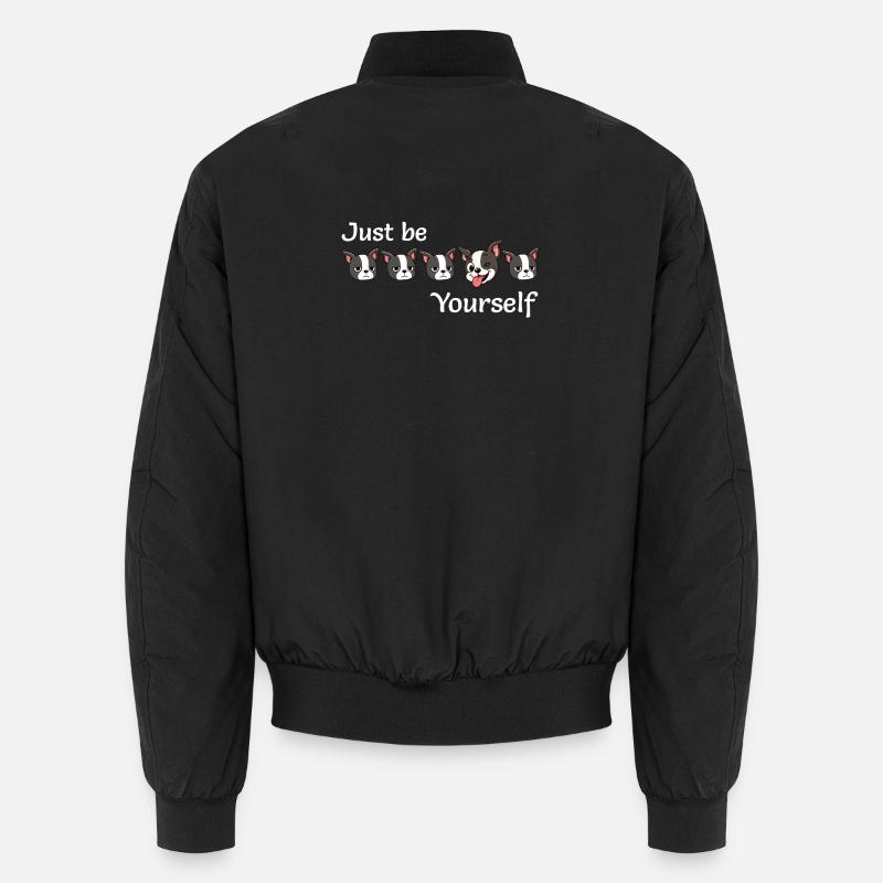 Boston - Sei einfach du selbst - Weißer Text Unisex Bomberjacke