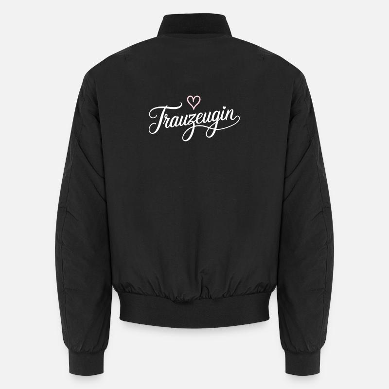Trauzeugin Herz Hochzeit Feier - Unisex Bomberjacke - Schwarz