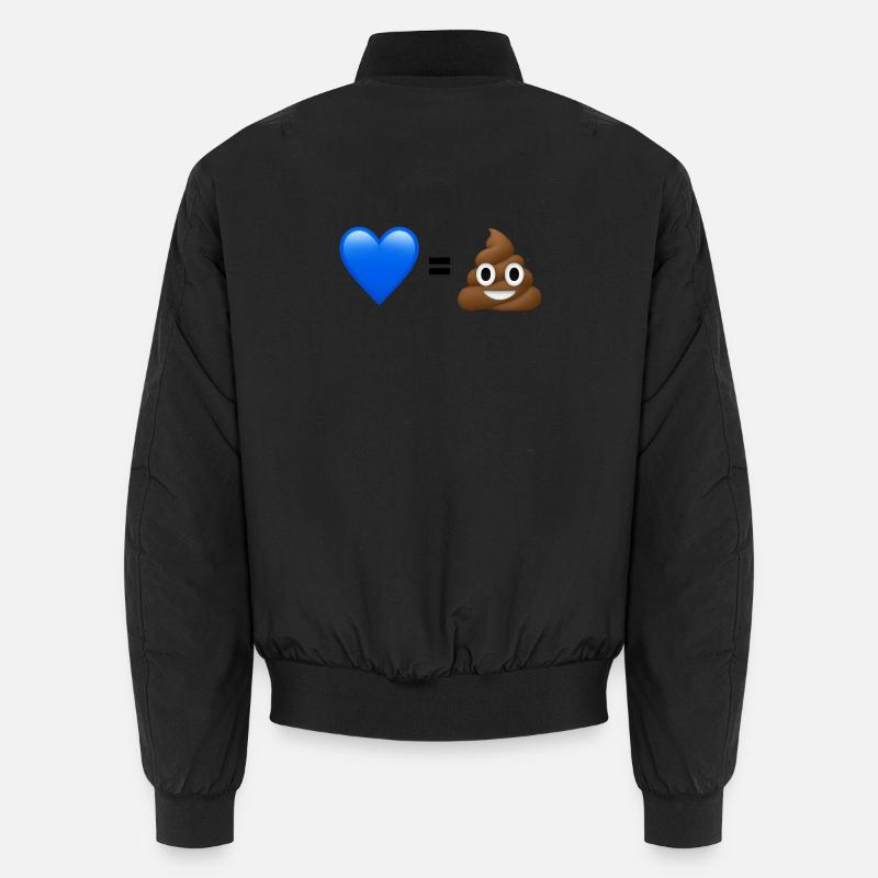 AfD is shit - 💙 = 💩 (Bright Design) - Unisex Bomber Jacket - black