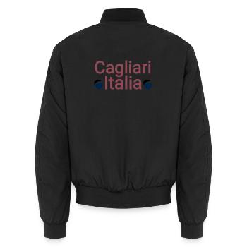 Cagliari - Bomber unisexe - noir - Dos - AI Model Male 185 light (185cm)