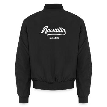 Anwältin seit 2026 Rechtsanwältin Jurastudium Jura - Unisex Bomberjacke - Schwarz - Hinten - AI Model Male 185 light (185cm)