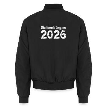 Transylvania 2026 - Unisex Bomber Jacket - black - Back - AI Model Male 185 light (185cm)