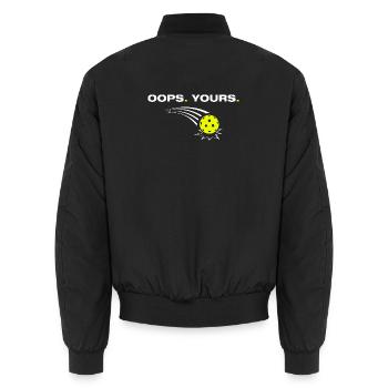 Oops yours lustiges Pickleball Spieler - Unisex Bomberjacke - Schwarz - Hinten - AI Model Male 185 light (185cm)