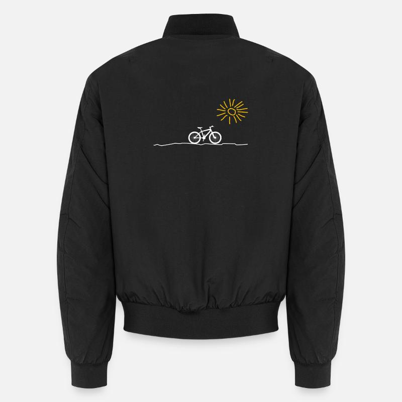 Bicycle Nature Cycling - Unisex Bomber Jacket - black