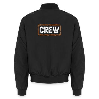 crew - Unisex Bomber Jacket - black - Back - AI Model Male 185 light (185cm)