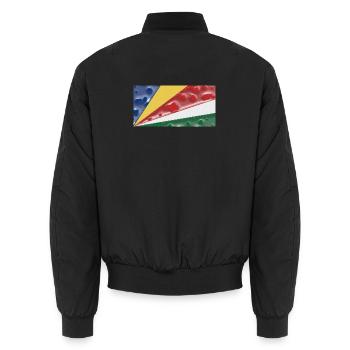 Région des Seychelles - Bomber unisexe - noir - Dos - AI Model Male 185 light (185cm)