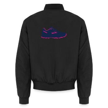 Golf Shoe Sport Graphic - Unisex Bomber Jacket - black - Back - AI Model Male 185 light (185cm)
