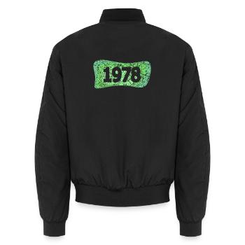 Kratzer 1978 - Unisex Bomberjacke - Schwarz - Hinten - AI Model Male 185 light (185cm)