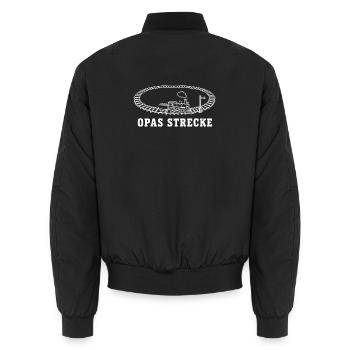 Opas Strecke Modelleisenbahn Dampflok T-Shirt - Unisex Bomberjacke - Schwarz - Hinten - AI Model Male 185 light (185cm)