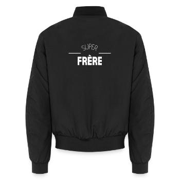 Super-Bruder - Unisex Bomberjacke - Schwarz - Hinten - AI Model Male 185 light (185cm)