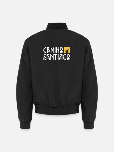 Camino de Santiago | Way of St. James | Art Deco Typo - Unisex Bomber Jacket - black