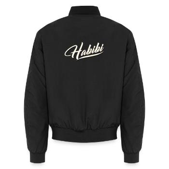 habibi liebling schatz freundin beste besti liebe - Unisex Bomberjacke - Schwarz - Hinten - AI Model Male 185 light (185cm)