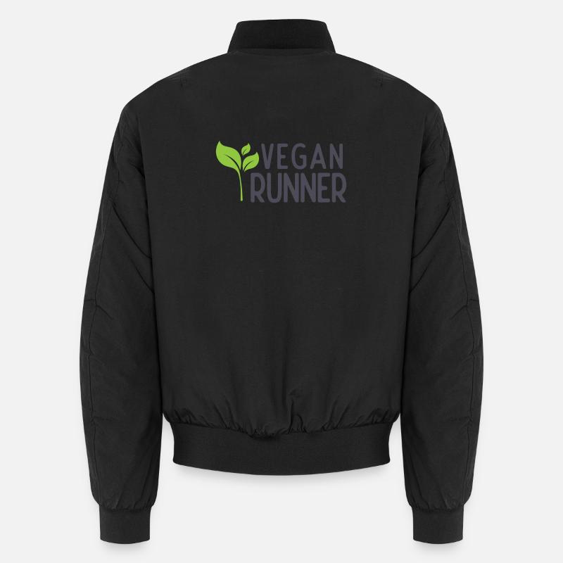 Vegan Runner - Unisex Bomber Jacket - black