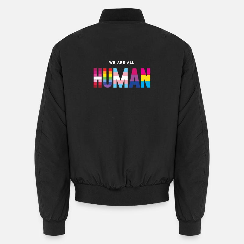 Pride Month LGBT - We Are All Human Unisex Bomber Jacket