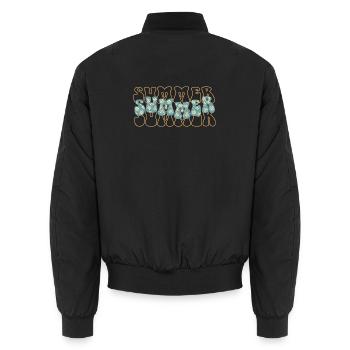 Sommer - Unisex Bomberjacke - Schwarz - Hinten - AI Model Male 185 light (185cm)