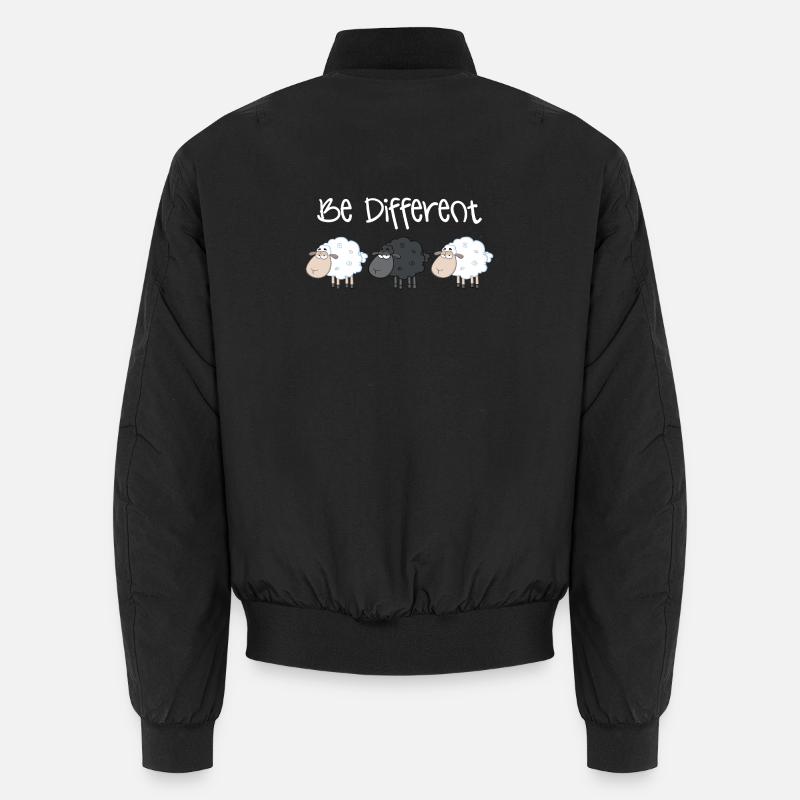 Schwarzes Schaf Be Different Geschenk Weihnachten Unisex Bomberjacke