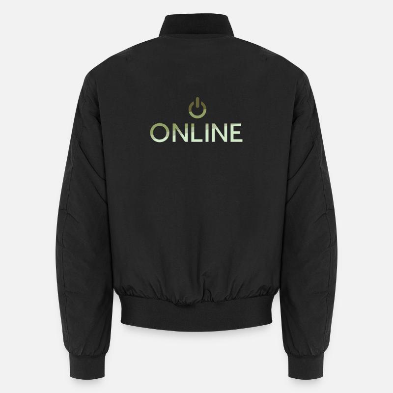 online lettering - On Button active Unisex Bomber Jacket