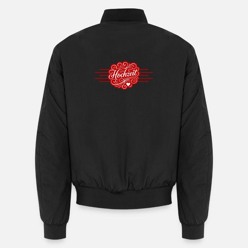 Hochzeit Herz - Unisex Bomberjacke - Schwarz