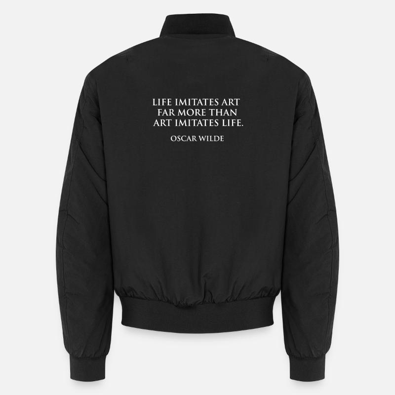 Oscar Wilde Quote Bold Typographic Tee Unisex Bomber Jacket