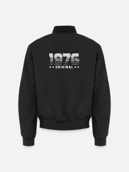 1976 Original Retro Design | Birthday - Unisex Bomber Jacket - black