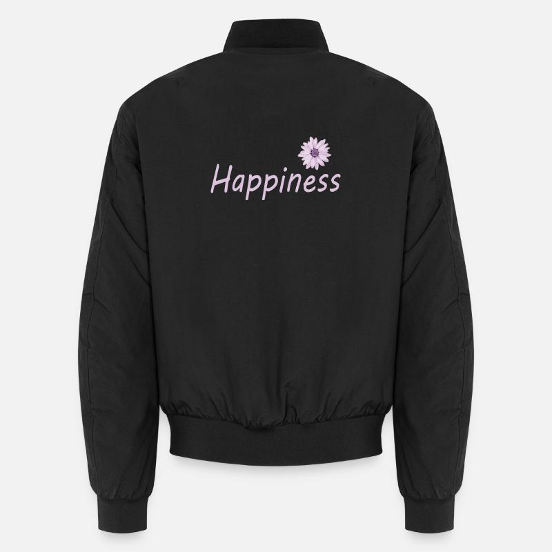 Happiness - Unisex Bomber Jacket - black
