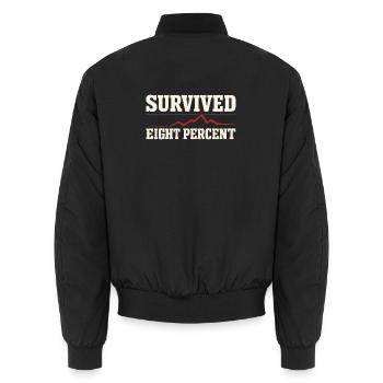 Mortgage Brokers, Loan Officers, - Unisex Bomber Jacket - black - Back - AI Model Male 185 light (185cm)