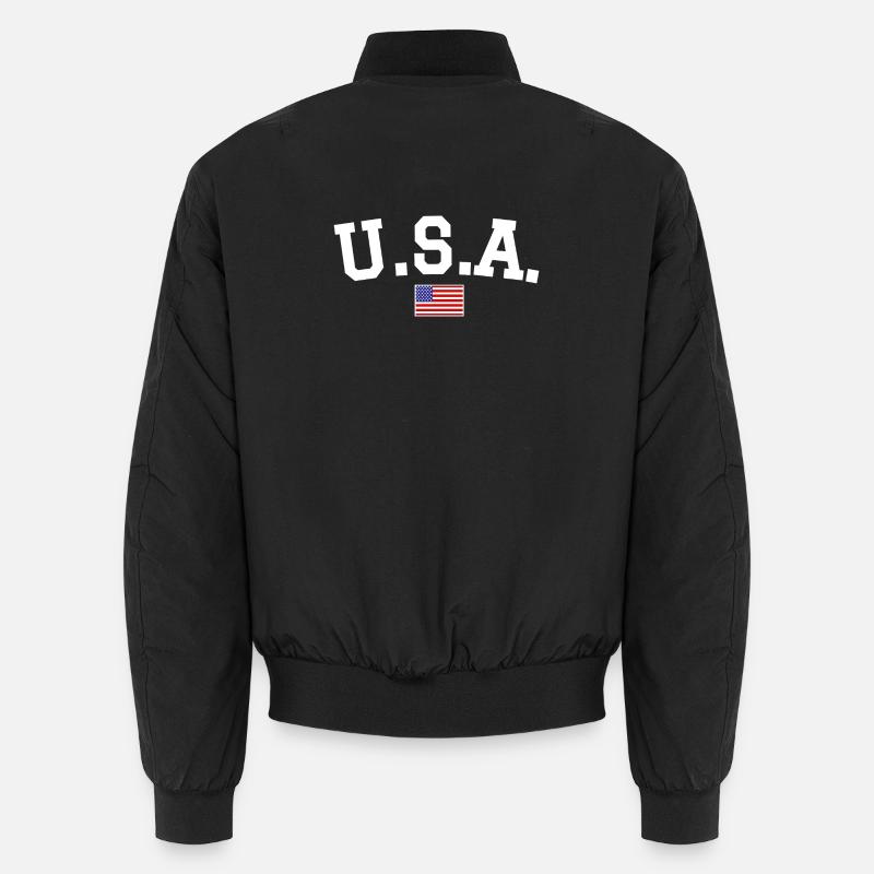 Drapeau américain Blanc Bomber unisexe
