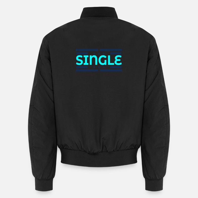 Single Flirting - Unisex Bomber Jacket - black