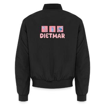 Geschenk für Dietmar - Unisex Bomberjacke - Schwarz - Hinten - AI Model Male 185 light (185cm)