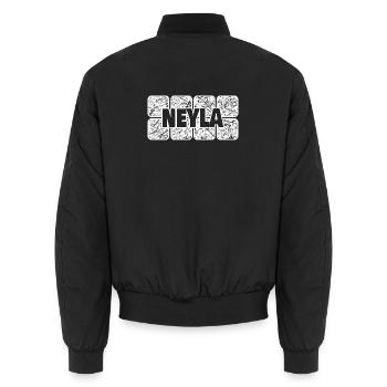 Neyla as a mother - Unisex Bomber Jacket - black - Back - AI Model Male 185 light (185cm)