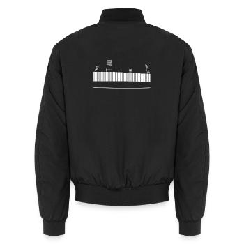 Bremen Stadion (light) - Unisex Bomberjacke - Schwarz - Hinten - AI Model Male 185 light (185cm)