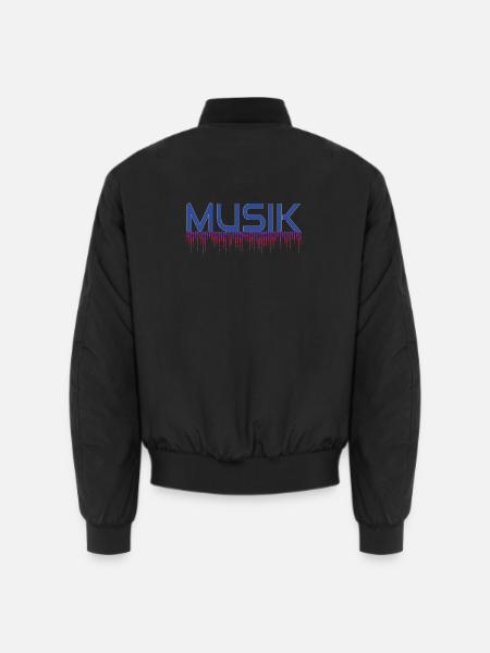 Musik Drip Neon Logo - Unisex Bomberjacke - Schwarz