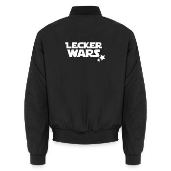 lecker wars - Unisex Bomberjacke - Schwarz - Hinten - AI Model Male 185 light (185cm)