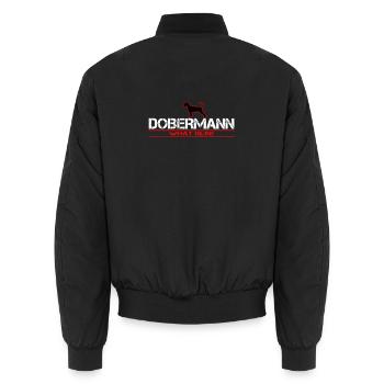 Dobermann what else ?! - Unisex Bomberjacke - Schwarz - Hinten - AI Model Male 185 light (185cm)
