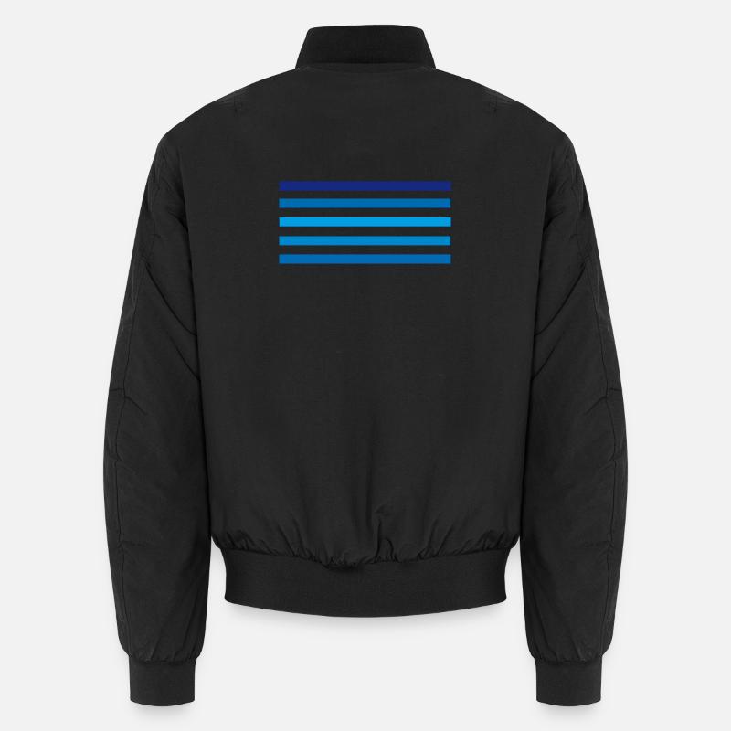 Rayures bleues minimales Bomber unisexe