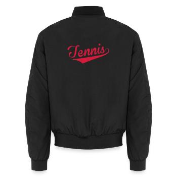 Tennis - Sport - Ball - Player - Game - Sportsman - Bomber unisexe - noir - Dos - AI Model Male 185 light (185cm)