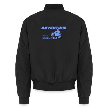 AVENTURE À MOTO - Bomber unisexe - noir - Dos - AI Model Male 185 light (185cm)