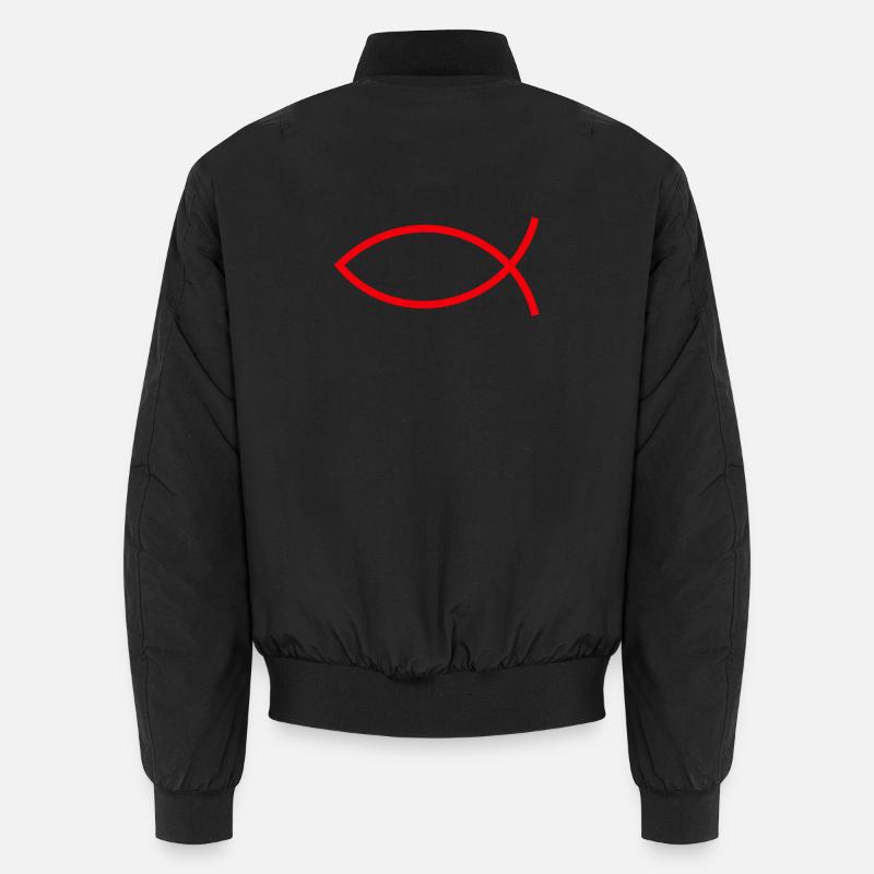 Jésus poisson Ichthys poisson poisson poisson Bomber unisexe