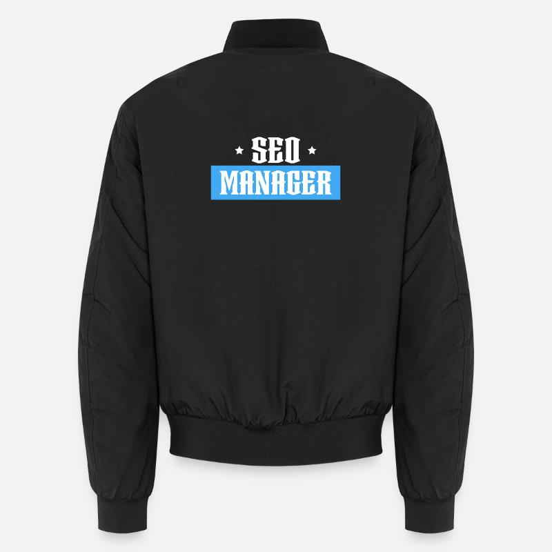 SEO Manager blau tshirt schwarz Unisex Bomberjacke