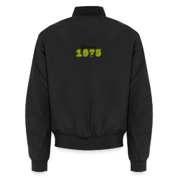 Né en 1975 - Bomber unisexe - noir - Dos - AI Model Male 185 light (185cm)
