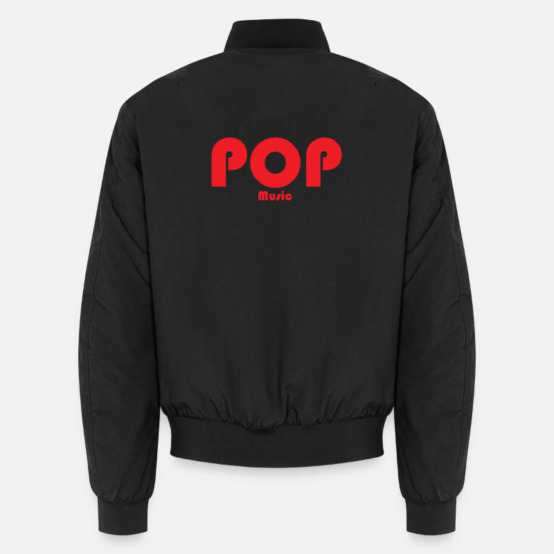 Rotes Retro POP Musikdesign Unisex Bomberjacke
