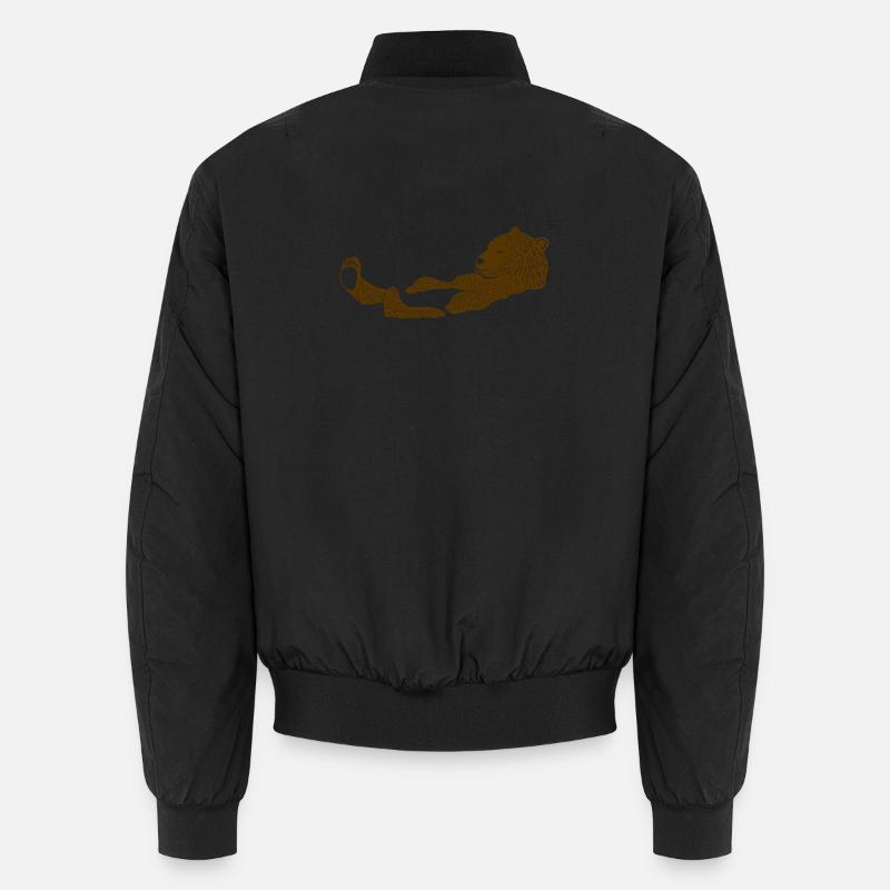 Lion Relaxation Silhouette Design Bomber unisexe