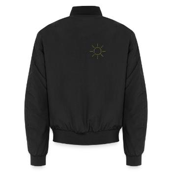 da summa kau kumma sommer liebe dialekt - Unisex Bomberjacke - Schwarz - Hinten - AI Model Male 185 light (185cm)