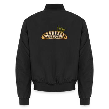 Geschenk für Pferdewirt - Unisex Bomberjacke - Schwarz - Hinten - AI Model Male 185 light (185cm)