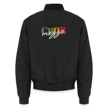 Chor Mezzosopran - Unisex Bomberjacke - Schwarz - Hinten - AI Model Male 185 light (185cm)